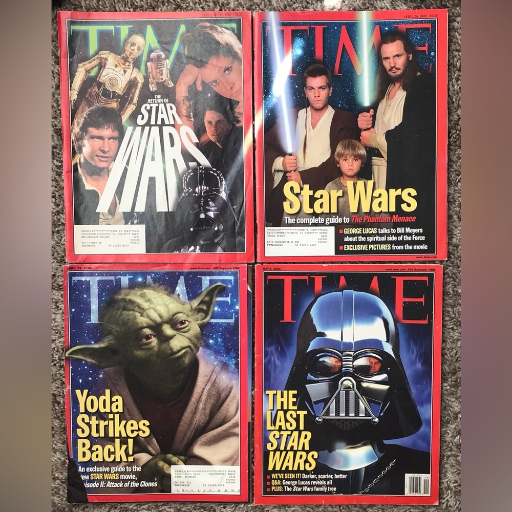 TIME Magazine Star Wars Ephemera  / 4 Issues- Lot